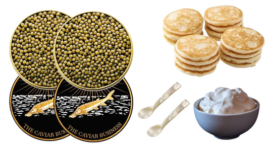 2X 125g PERSIAN ROYAL BELUGA GOLD CAVIAR SET