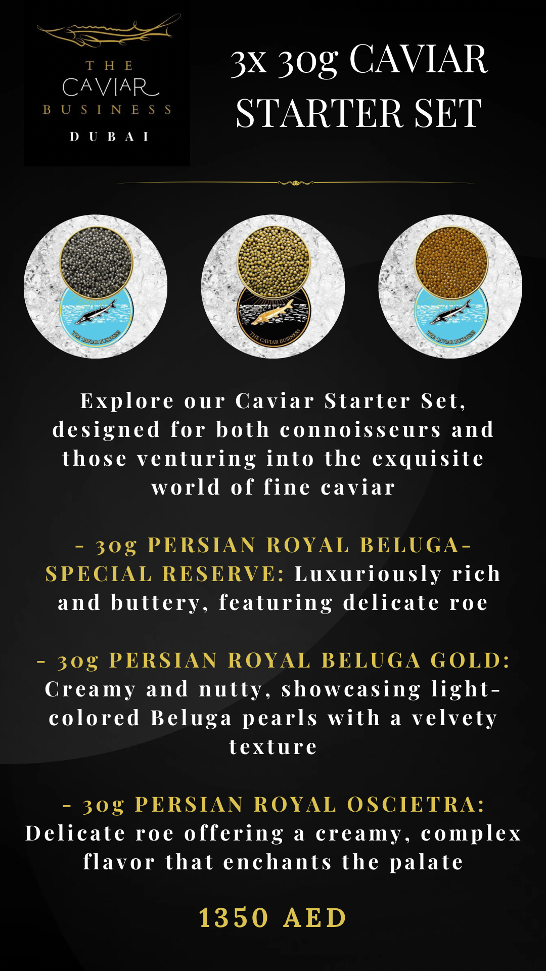 3x 30g CAVIAR STARTER SET